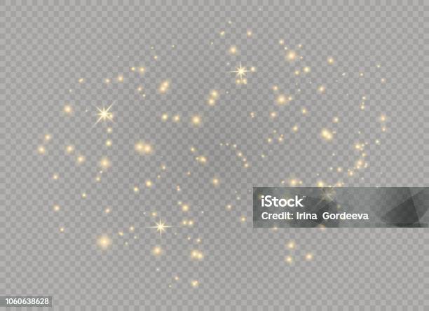 Dust White Light Stock Illustration - Download Image Now - Glittering, Gold Colored, Glitter