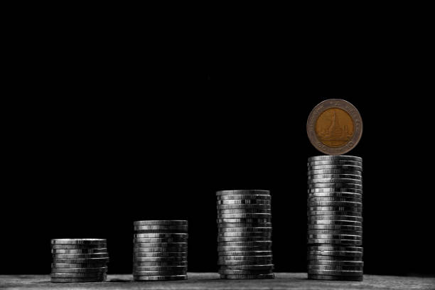 istock Step of coins stack increasing for business and financial concept. 1060654304
