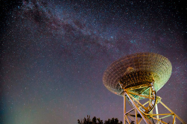 istock Radio telescopes and the Milky Way at night 1060682110