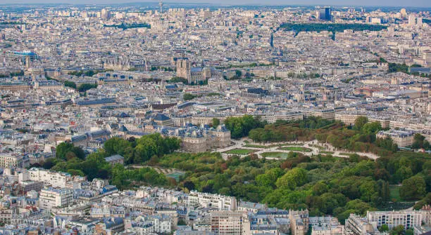 Paris view from Montparnasse Tower