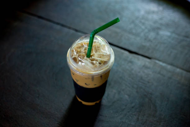 istock Late ice coffee in the plastic glass 1060694536