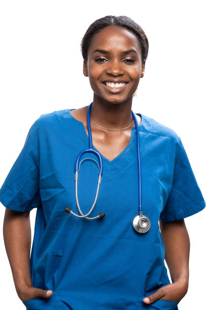 istock Young black female health care worker 1060704518