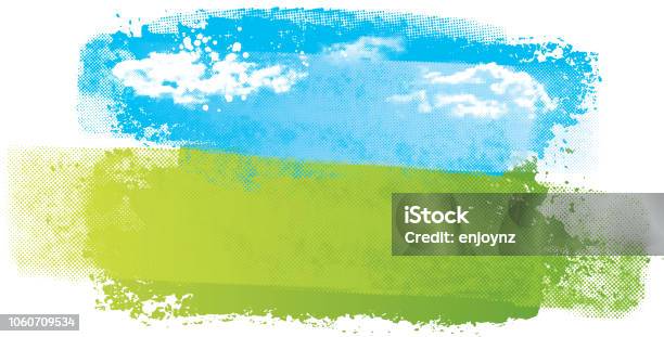 Simple Abstract Landscape Stock Illustration - Download Image Now - Backgrounds, Farm, Environmental Conservation