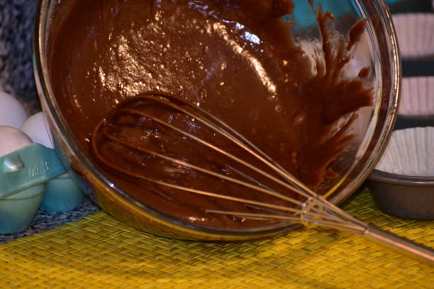 istock Mixing bowl of chocolate 1060712418