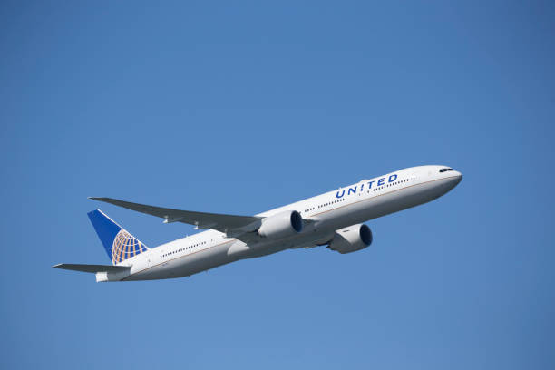 San Francisco, CA, USA - October 7, 2018: United Airlines Boeing on San Francisco annual air show.