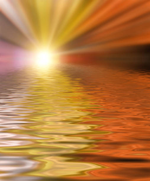 istock Soft and blurred colorful surface of water rippled reflection and sky background 1060728108