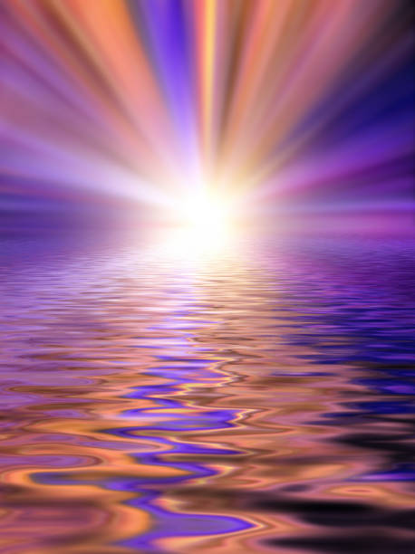 istock Soft and blurred colorful surface of water rippled reflection and sky background 1060728312