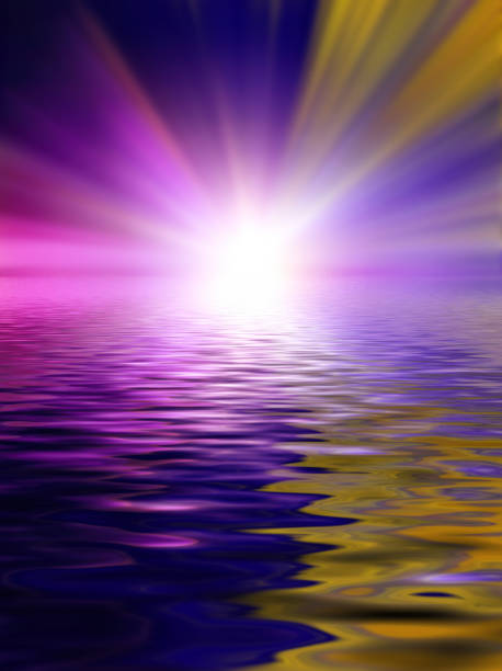 istock Soft and blurred colorful surface of water rippled reflection and sky background 1060728352