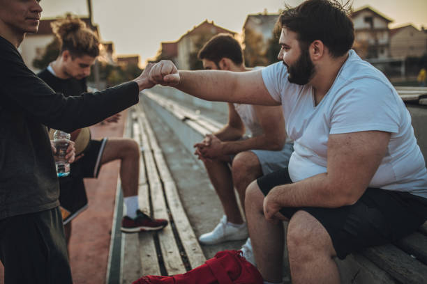 istock Basketball friends on stands 1060732804