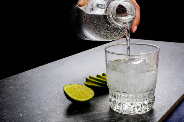 Water being poured into a glass
