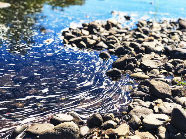 Environmental Issues, Climate, Nature - Oil spillage over an open water body and environmental risks
