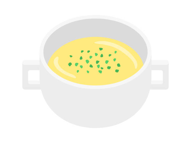 Corn Chowder Soup Cartoon Seamless Pattern Background Stock Clipart Royalty Free Freeimages