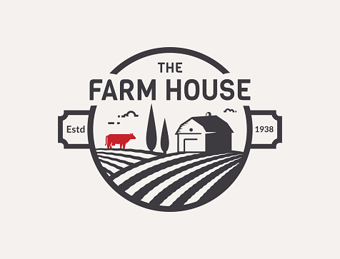 istock Farm House vector emblem. 1060761354