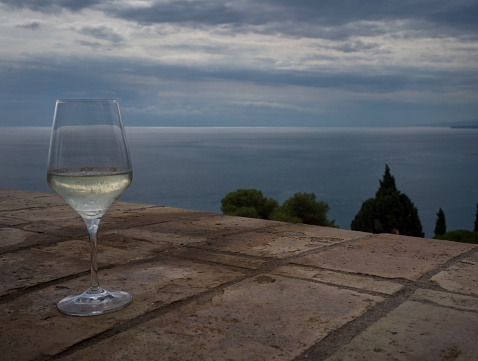 Relaxing with wine, Taormina, commune in Messina, Sicily