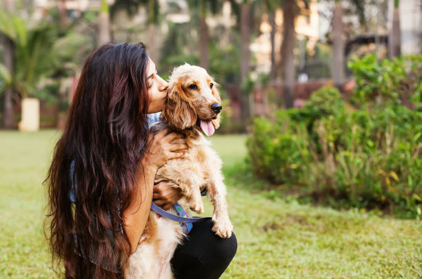 istock Indian woman with her beloved pet 1060765204