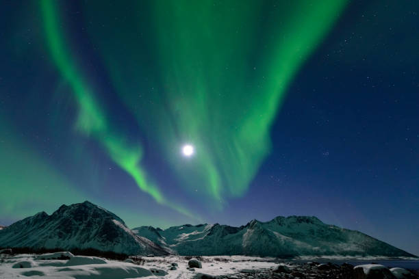 istock Aurora Northern Polar light in night sky over Northern Norway 1060772206