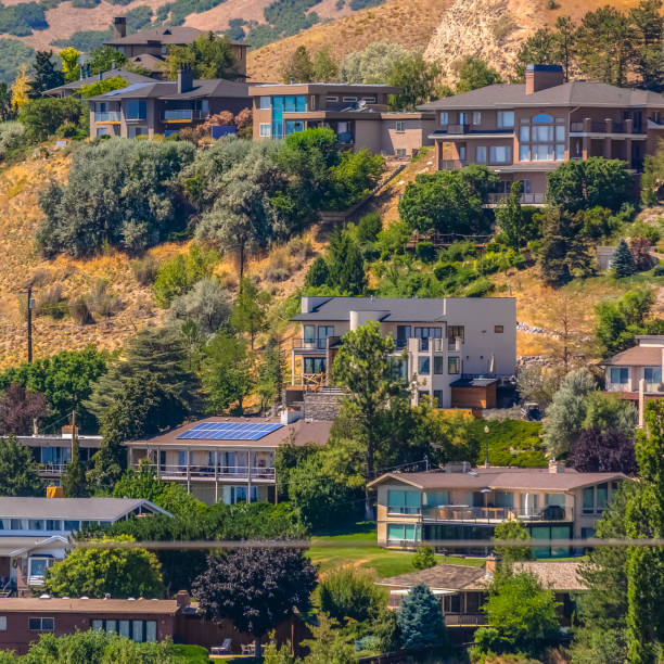 A hillside of luxury homes in Laguna Beach.