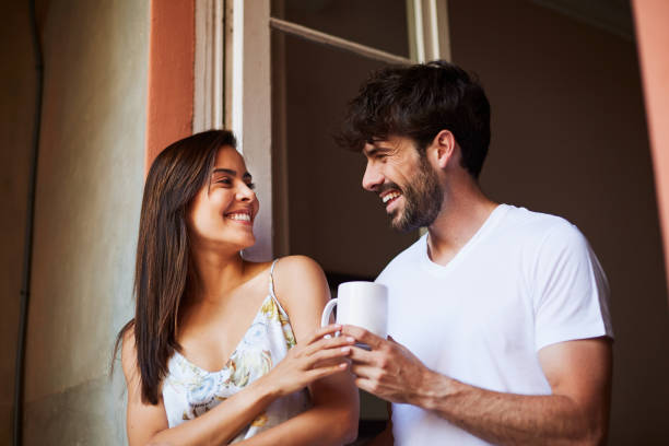 istock Couple sharing morning coffee 1060782174