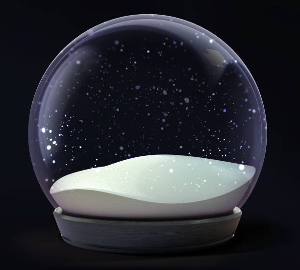 istock empty snowball decoration isolated on black background 1060795648