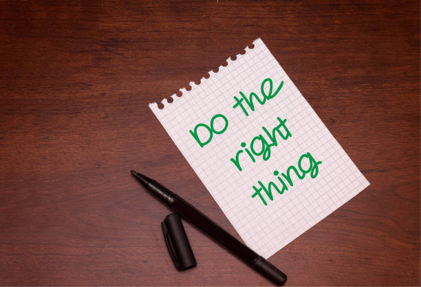 istock do the right thing on white paper 1060799204