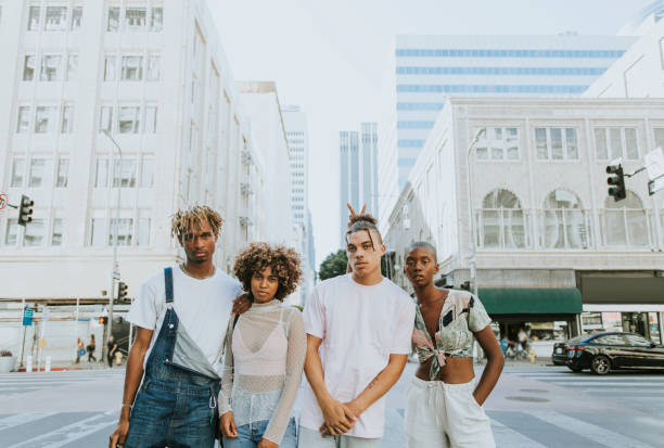 istock Friends hanging out in downtown LA 1060800558
