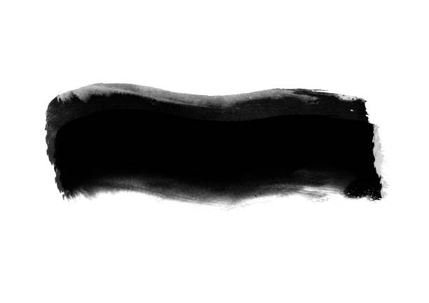 istock Black color graphic patches graphic brush strokes design effect element for background 1060802958