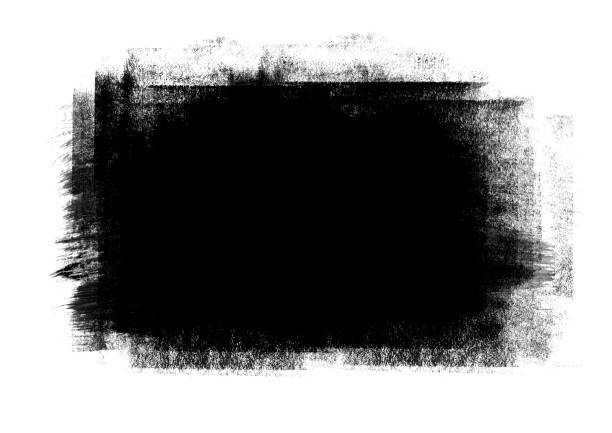 istock Black color graphic patches graphic brush strokes design effect element for background 1060803054