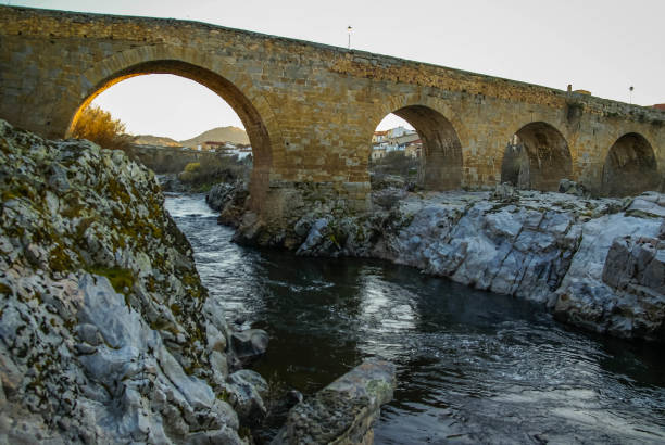 istock Landscape with medieval bridge over Tormes River in  Spain 1060820348