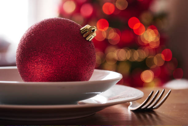 istock Christmas tree toy on a plate. 1060823810