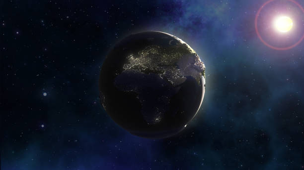 istock 3D space background with Earth in nebula sky 1060824114