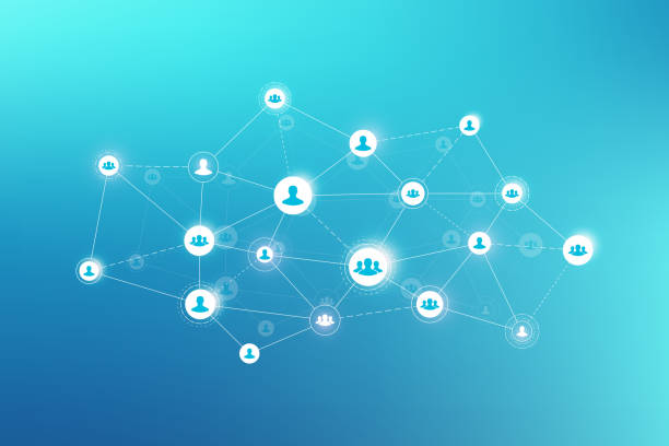istock Social media network and marketing concept on virtual green background. Global business concept and internet technology, Analytical networks. Vector illustration 1060826528