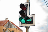 The Green Traffic lights with right arrow