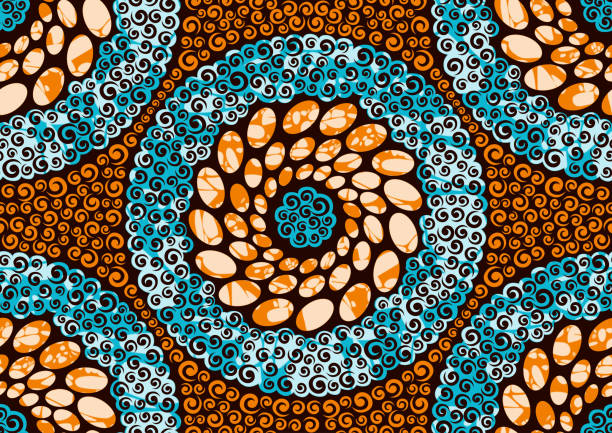 istock Textile fashion african print fabric super wax 1060834114