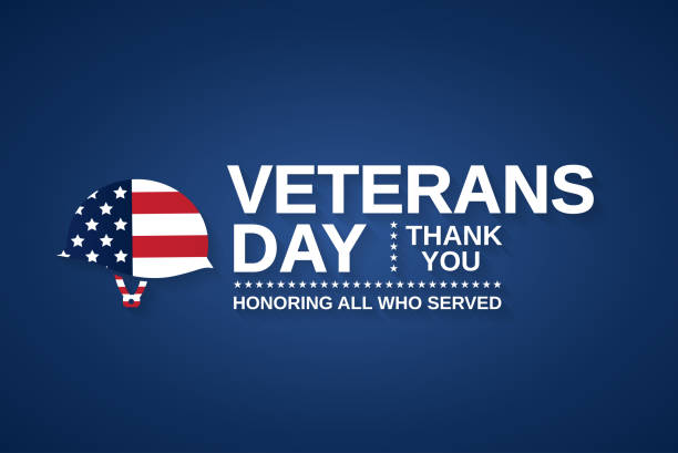 ilustraciones, imágenes clip art, dibujos animados e iconos de stock de tarjeta de día de los veteranos con el casco como la bandera de estados unidos. homenaje a todos los que sirven. ilustración de vector. - casco militar