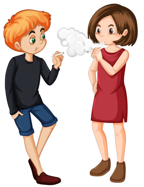 152 Cartoon Of A Boy Smoking Cigarette Illustrations & Clip Art - iStock