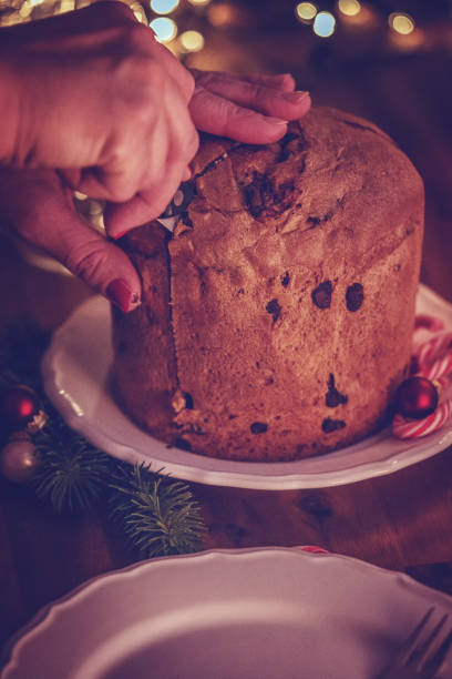 istock Homemade Panettone Christmas Cake with Powdered Sugar 1060857668