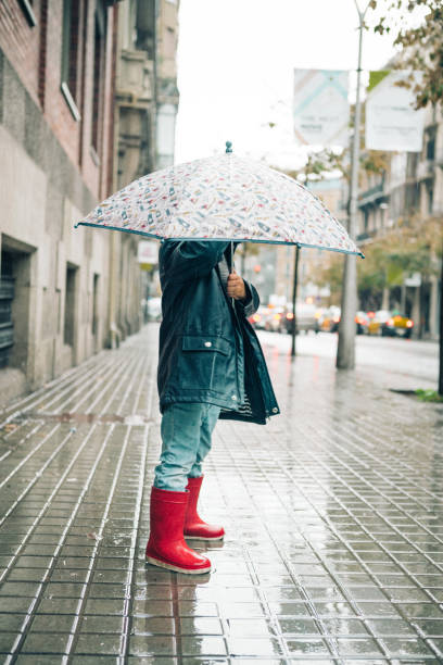 istock Little boy in rain 1060858300