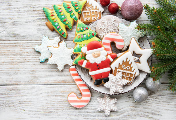 istock Christmas cookies and Christmas tree 1060859346