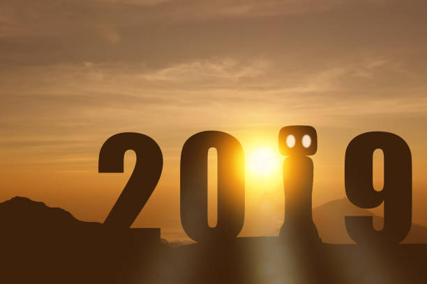 istock 2019 year artificial intelligence or ai futuristic concept, Silhouette  assistant robot, industry 4.0 trend of automation robot in 2019 future 1060861762