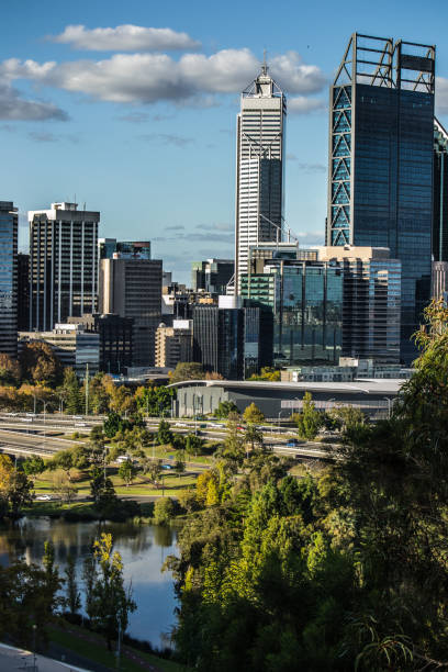istock Perth city view from kings park 1060862292