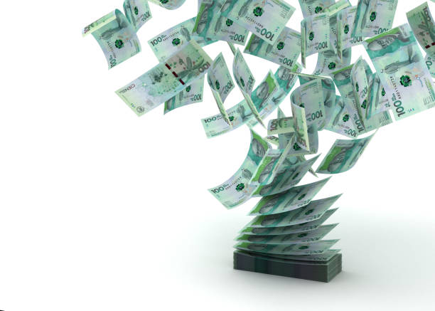 istock Flying Colombian Pesos 1060864246