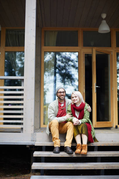 istock Amorous Couple On House Porch 1060864492