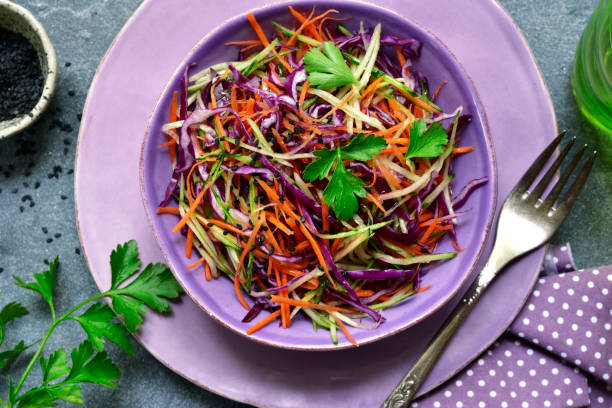 istock Red cabbage salad cole slaw 1060864940
