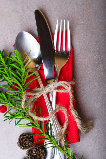 istock Christmas Table Setting. Holiday Decorations. Decor. New Year Celebration 1060867880