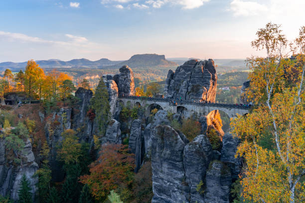 istock bastion bridge in the evening sun, saxon switzerland, germany 1060867882