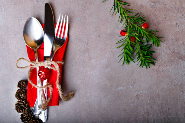 istock Christmas Table Setting. Holiday Decorations. Decor. New Year Celebration 1060867914