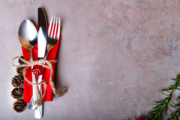 istock Christmas Table Setting. Holiday Decorations. Decor. New Year Celebration 1060867962