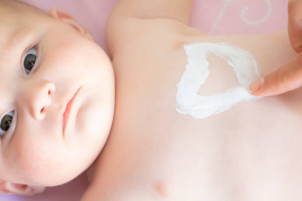 istock making a heart shape with body cream 1060869486