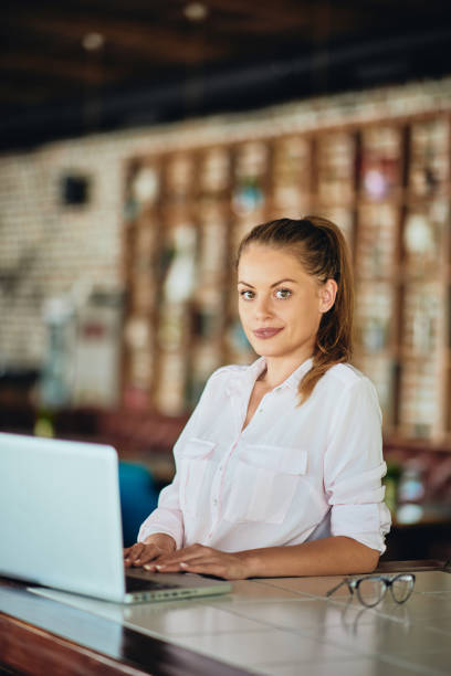 istock Businesswoman using laptop. 1060874150