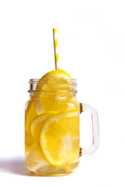 istock Lemon smoothie in a glass isolated 1060874364
